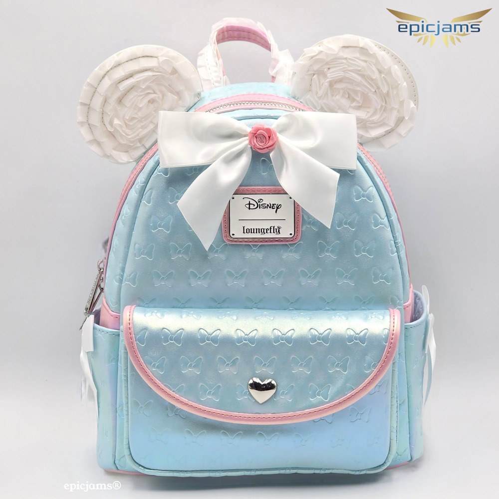 Loungefly Exclusive Disney Minnie Mouse Ruffle Ears Mini Backpack New